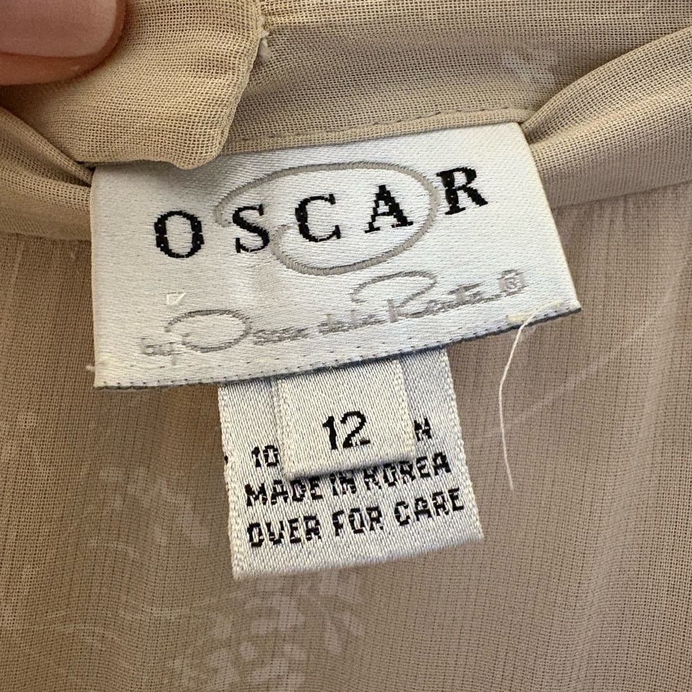 Vtg Y2K Oscar De La Renta Ivory Floral Midi Skirt Grandmacore Old Money Bridal - Picture 9 of 13